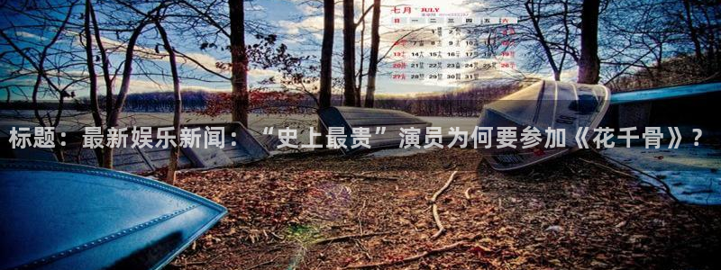 标题：最新娱乐新闻：“史上最贵”演员为何